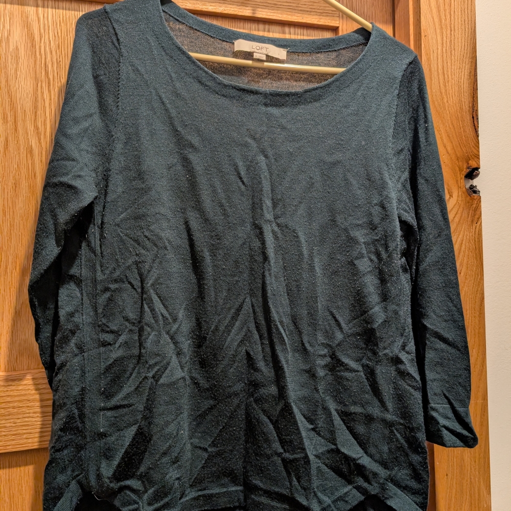 LOFT Women's Dark Teal Sweater